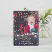 Rustige baby kerst feestdagenkaart (Staand voorkant)