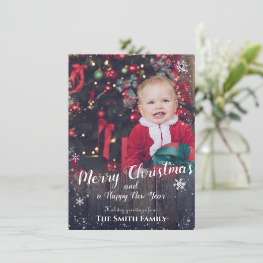 Rustige baby kerst feestdagenkaart (Staand voorkant)