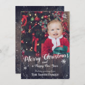 Rustige baby kerst feestdagenkaart (Voorkant / Achterkant)