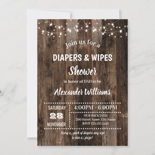 Rustige Baby-luierdouche Kaart (Voorkant)