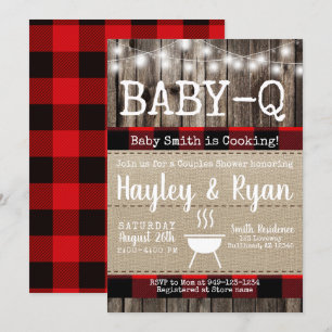 Rustige Baby-Q BBQ Buffalo Pset Couples Shower Kaart