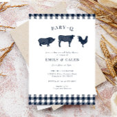 Rustige Baby Q Blue Pset Baby shower Invitation Kaart