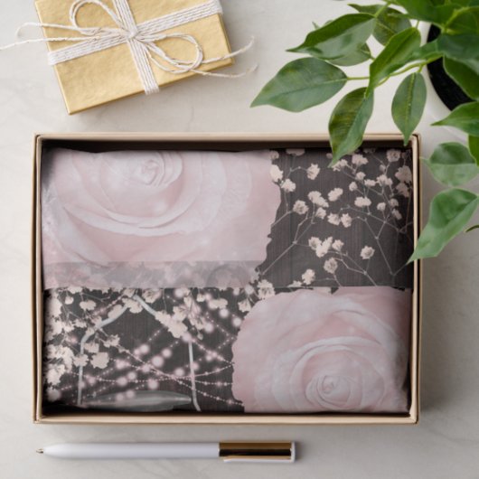 Rustige Baby Roze Blush Rozen Tissuepapier (Geschenk)