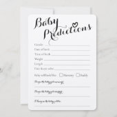 Rustige Baby shower Advice & Predictions Flat Card (Achterkant)