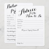 Rustige Baby shower Advice & Predictions Flat Card (Voorkant / Achterkant)