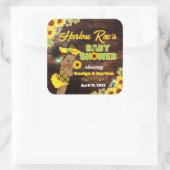 Rustige Baby shower Baby Vierkante Sticker (Tas)