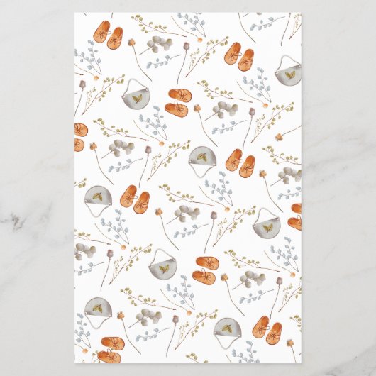 Rustige Baby shower Bingo Game Flyer (Achterkant)