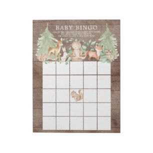 Rustige Baby shower Bingo Game Notitieblok