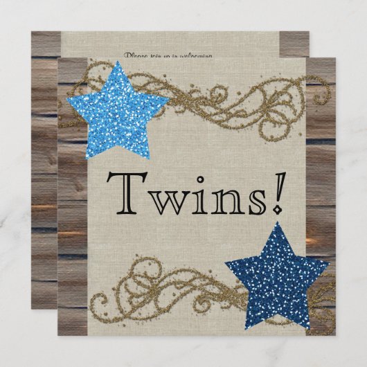 Rustige Baby shower met twee peuters Kaart (Voorkant / Achterkant)