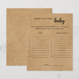 Rustige baby shower - noem dat liedjesspel
