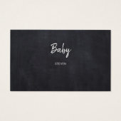 Rustige Baby shower van Chalkboard, Kaarten met lu Visitekaartje (Achterkant)