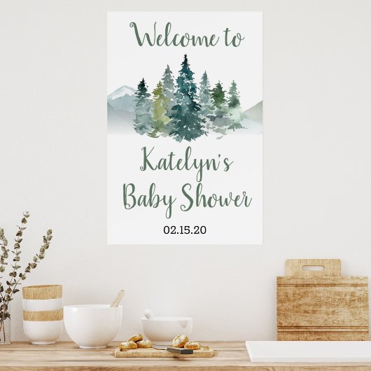 Rustige Baby shower voor avontuur Poster (Keuken)