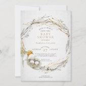 Rustige Baby shower voor vogel en neststation met Kaart (Voorkant)