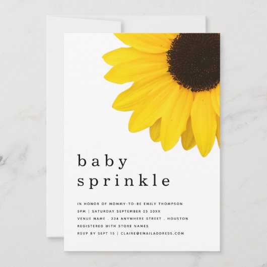 Rustige Baby Sprinkle Shower Kaart (Voorkant)