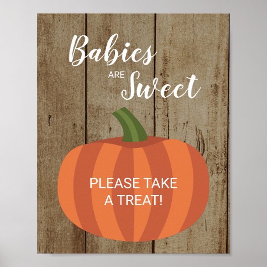 Rustige baby's zijn zoete Herfst pompoen Baby show Poster (Voorkant)