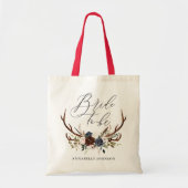 rustige bachelorette bride om florale antaarns te  tote bag (Voorkant)