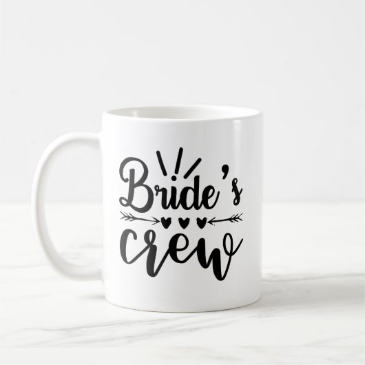 Rustige Bachelorette Calligrafie Brides Koffiemok (Links)