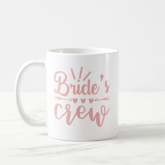 Rustige Bachelorette Roze Calligrafie Brides Koffiemok (Links)