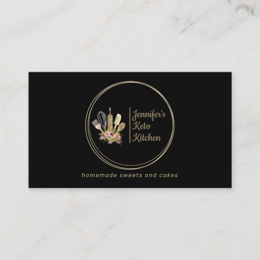 Rustige bakkerij Chef Home maakte eten Visitekaartje (Voorkant)