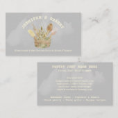 Rustige bakkerijgebak waterverf van houten kok visitekaartje (Voorkant / Achterkant)