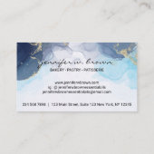 Rustige bakkerijkake Elegant blauwe tinten Visitekaartje (Achterkant)