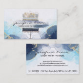 Rustige bakkerijkake Elegant blauwe tinten Visitekaartje (Voorkant / Achterkant)