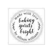 Rustige bakkerijspirits voor feestdagen rubberstempel (Afrduk)
