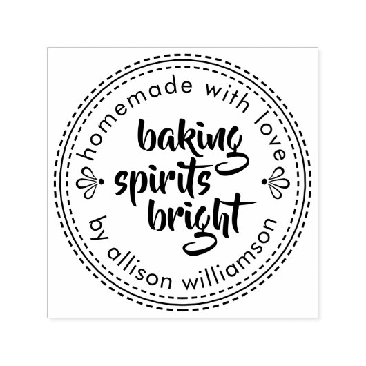 Rustige bakkerijspirits voor feestdagen  zelfinktende stempel (Design)