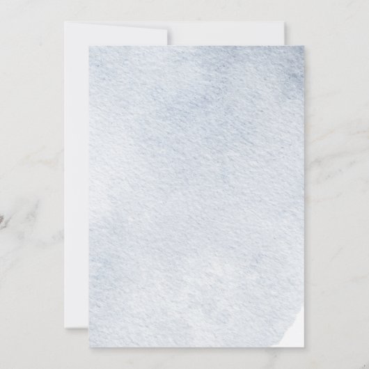 Rustige ballon Elephant Boy Blue Baby shower Kaart (Achterkant)