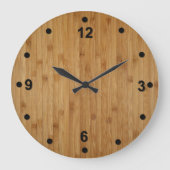 Rustige Bamboe Wood Kijk klok (Voorkant)