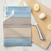 Rustige band Nautical Stripes & Anchor Theedoek (Quarter Fold)