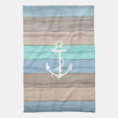 Rustige band Nautical Stripes & Anchor Theedoek (Verticaal)