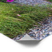 Rustige bank en bloememmer foto poster (Hoek)