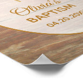 Rustige Baptisme Sunflower Wood welkomstteken Poster (Hoek)
