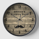Rustige Barber Shop Large Clock (Voorkant)