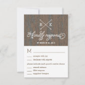 Rustige Bark Wedding Response / RSVP-kaarten RSVP Kaartje (Voorkant)