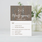 Rustige Bark Wedding Response / RSVP-kaarten RSVP Kaartje (Staand voorkant)