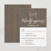 Rustige Bark Wedding Response / RSVP-kaarten RSVP Kaartje (Voorkant / Achterkant)