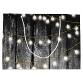 Rustige Barn Black Wood Gold String Lights Groot Cadeauzakje (Achterkant)