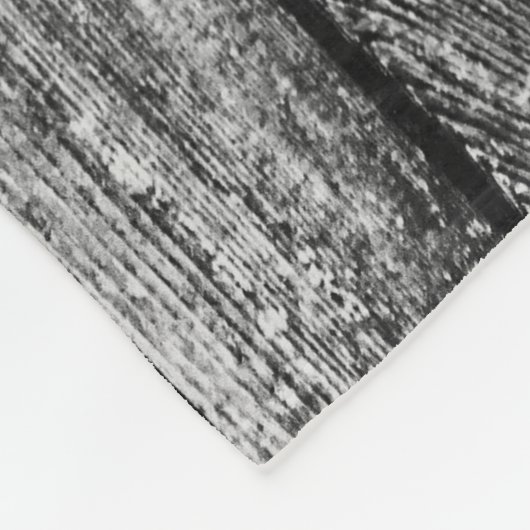 Rustige Barn Black Wood Gold String Lights Monogra Fleece Deken (Hoek)