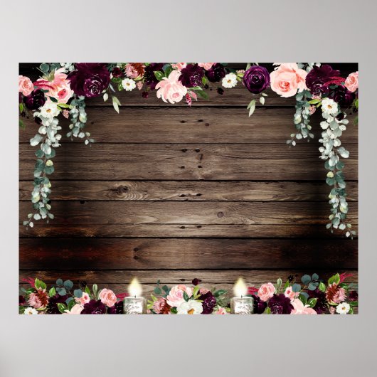 Rustige Barn Board Floral Blank XL DIY Poster (Voorkant)