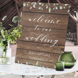 Rustige Barn Board Gold Fancy lettertypecalligrafi Reclamebord Met Voetstuk