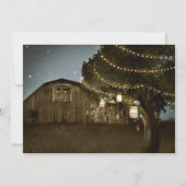 Rustige Barn & Tree Lights Land Jars Weddenschap Kaart (Achterkant)