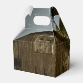 Rustige Barn & Tree Lights Wedding Favor Boxes Bedankdoosjes (Achterkant)