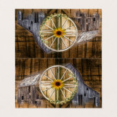 Rustige Barn Wagon Zonnebloem Visitekaartje (Buitenkant ongevouwen)