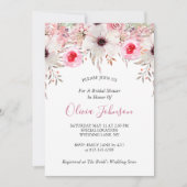 Rustige Barn Wood Floral Blush Pink Vrijgezellenfe Kaart (Voorkant)