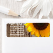 Rustige Barn Wood Lace westerne landzonnebloem Etiket (Insitu)