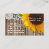 Rustige Barn Wood Lace westerne landzonnebloem Visitekaartje (Voorkant)