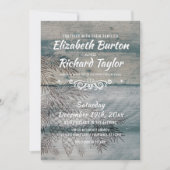 Rustige Barn Wood Pine Tree Winter Weddenschap Kaart (Voorkant)