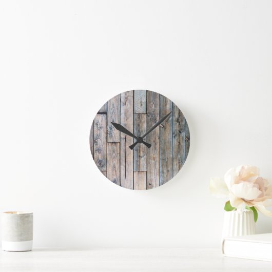 Rustige Barnwood Round Wall klok (Huis)